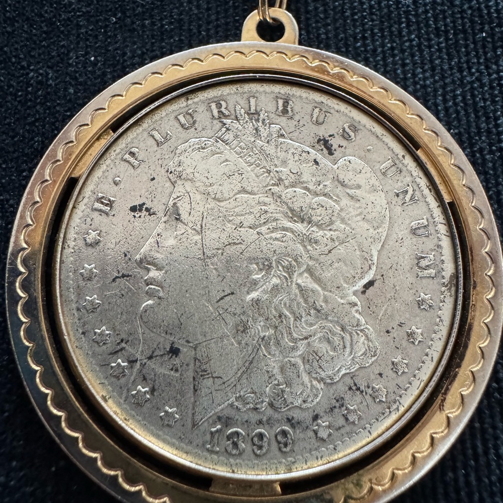 Gold and Silver Coin Pendant